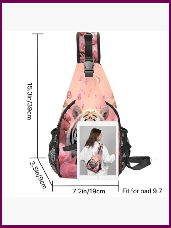 Lightweight Sling Backpack Crossbody Bag with Adjustable Straps Travel Chest Bag